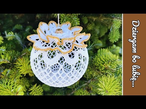 Crochet flower bauble @dziergambolubie