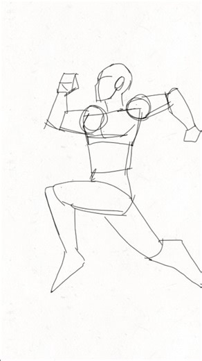 Running cycle (Reference by Yusuke Murata) #animation #shorts #art