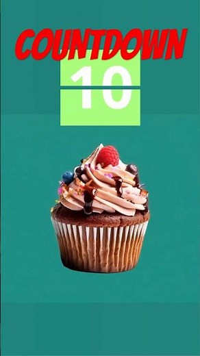 10 Second Countdown Cupcake SURPRISE! #timerhero #countdown10seconds #cupcakebomb