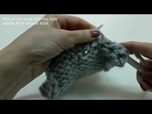 Short row on the wrong side (WS) technique