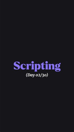 Developer | Designer on Instagram: "Comment 'Script' to get pdf . . . [Scripting, content creation, videos, views, likes, reach, script, script writing, viral] . . . #scripting #trending #selﬁmprovement"