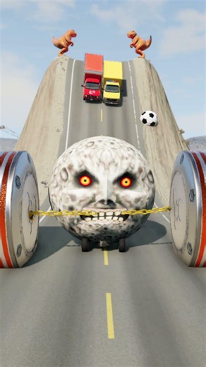 Cargo & Cars VS Hydraulic Chained Crush #1054 #beamngdrive #crashdrive #crash #gamer #shorts