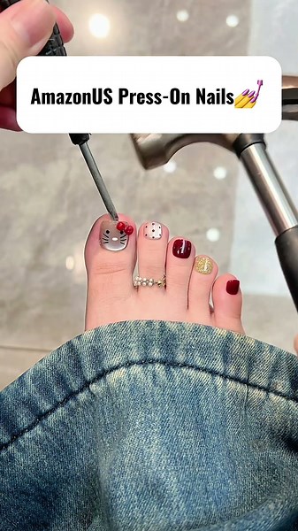 Amazon Press-On Nails 💅#naildesign #amazonfind #pressonnails #nails