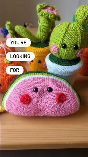 Looking for cute knitted toy patterns? 🍊🌵 #knitting #knittingpattern
