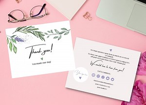 Thank You Card Template Editable Business Thank You Card Template Small Business Thank You Card Fully Customisable Thank You Card Canva - Etsy