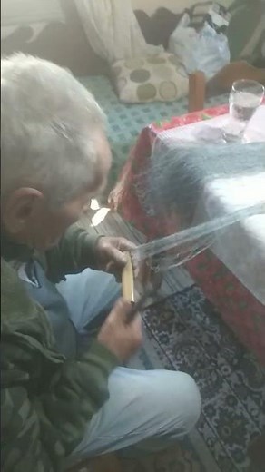 Cast net making from the scratch. This type of making nets manually is known as double knot.