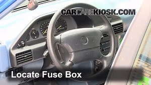 Interior Fuse Box Location: 1993 Ford Escort LX 1.9L 4 Cyl. Hatchback (4 Door)