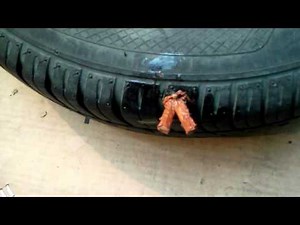 Tuto réparer un pneu suite à une crevaison causé par un clou