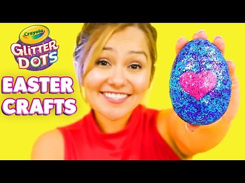 DIY Easter Crafts with GLITTER DOTS!!!