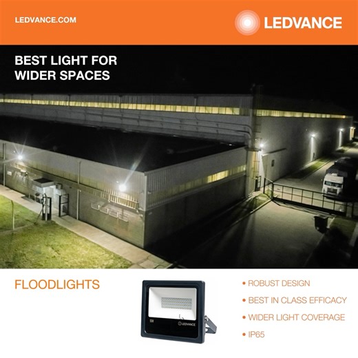 The Ledvance Floodlights come with a wider light coverage capacity. Their robust designs and best-in-class efficacy make them the most demanding one for covering large outdoor spaces. . . . #Ledvance #PowerThroughLight #FloodlIght #outdoorlighting | Ledvance India