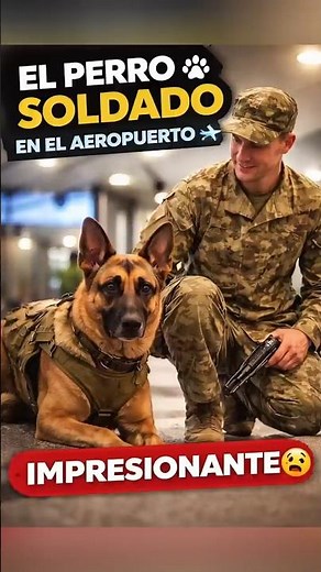 The soldier dog that impressed everyone at the airport 🐕‍🦺