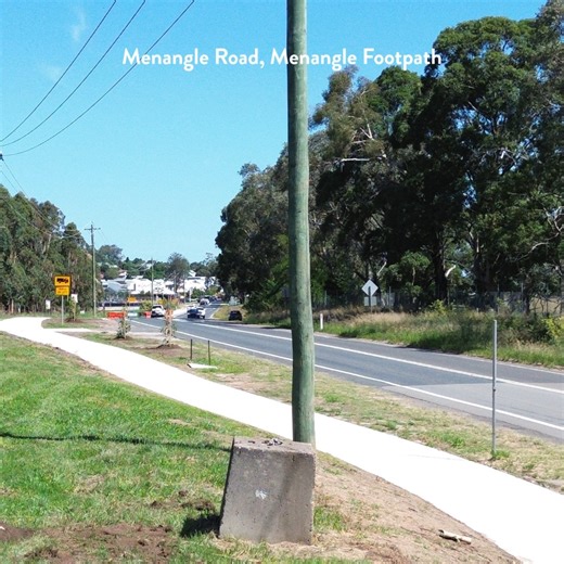 🚧 MENANGLE ROAD, MENANGLE 🚧 🌿 Works are nearing completion on Menangle Road, Menangle, with the footpath and drainage upgrades from the Menangle Bridge almost finished. We’re currently completing the landscaping, followed by some final tidy-up works and then this new pathway will be ready for the community. 💦 Sydney Water will be constructing 120m of footpath that links Rotolactor Parade and the newly constructed footpath on Menangle Road. That footpath will be constructed after Sydney Water