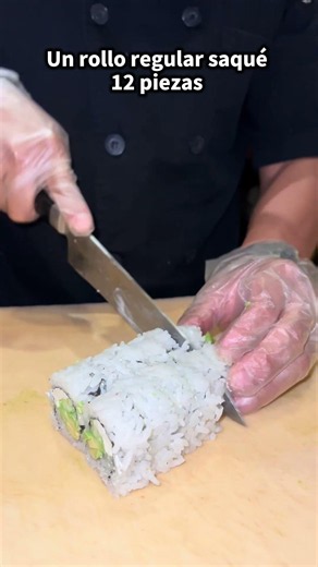 A regular roll cut into 12 pieces #sushilife #sushi #707sushi #cooking