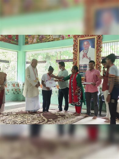 Medal distribution function at Goura bihar (Mata math)organised by Alok sir