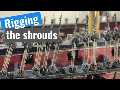 Model Ship Santisima Trinidad - Part 81 - Rigging the shrouds
