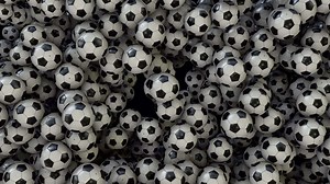 Dynamic 3D Animated Football Transitions with basic Soccer Balls Diagonal wipe