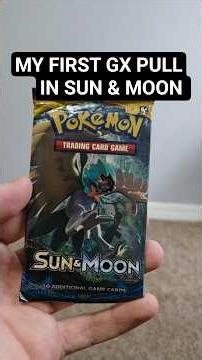 Pokemon Sun and Moon Pack Rip FIRST GX PULL #shorts #pokemoncards
