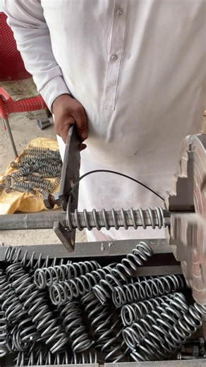 Handmade Heavy Spring Making on Lathe Machine | Satisfying Metalworking Process #shorts