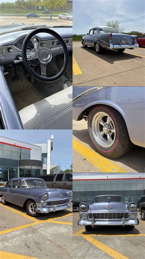 This stunning 1956 Chevy Bel Air just rolled into our HQ. ’50s rides really were something special.