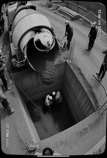 Cement Mixer Misfires After Wrong Signal — Workers Run as Site Floods #fail #construction #viral