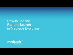How to use the Patient Search | Medtech Evolution