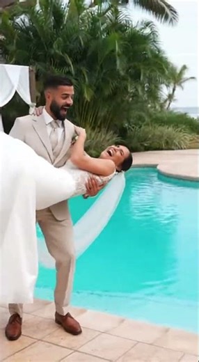 Epic Wedding Pool Splash Surprise!