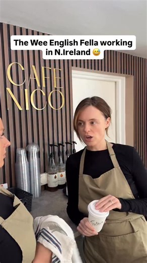Successful first shift… 😅🤣 @cafe_nicobellanaleck #northernirish #english #comedy #northernireland | Alana & Josh