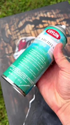 Krylon Art Archival Gloss Can Varnish, Raven Gothic Painting #painting #art #varnish #halloween