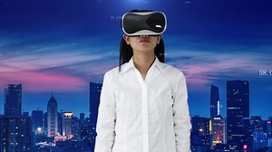 Wear smart glasses to experience vr virtual reality with 5g network