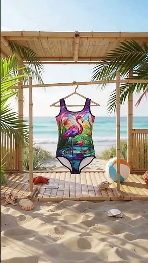 Girls Flamingo Swimsuit One Piece