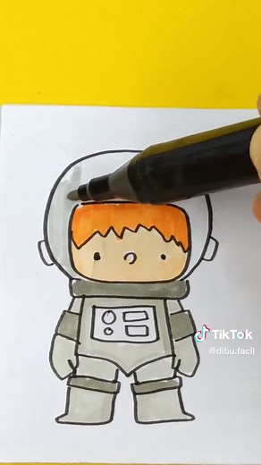 Cómo Dibujar un Astronauta Fácil y Divertido