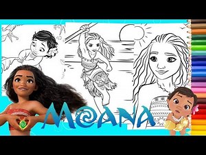 Disney Moana & Moana Baby Coloring Pages for kids - Fun Activity