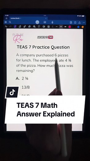 TEAS 7 Math Practice Question Explained