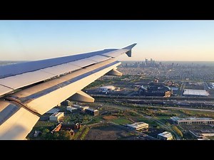 BEAUTIFUL SUNRISE APPROACH | American Airbus A319 Landing at Philadelphia Airport (KPHL)