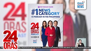 24K views · 115 reactions | Hindi lang sa telebisyon sinusubaybayan ang "24 Oras" kundi pati na rin sa bago nitong podcast! Wala pang isang linggo mula nang ilunsad ang "24 Oras podcast", nakuha agad nito ang top rankings sa Apple podcasts sa bansa. Nanguna ito sa news category habang pumangalawa naman sa overall across all categories. | GMA News | Facebook
