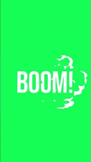 Boom Text Reveal Green Screen Overlay Motion Graphics 30fps Copyright free