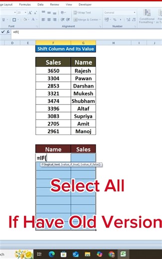 Magic Of If Formula In Excel sheet #viral