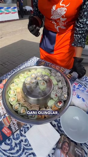 Elyor Mukhtor on Instagram: "Agar sizga o’pto’m narxlarda sushi kerak bo’lsa marxamat))) @yaxshisushi sizni hizmatingizda!"