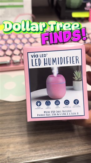 Run to @Dollar Tree ! So cute and perfect for small spaces !✨😍 #dollartreefinds #dollartree #cheapfind #ledhumidifier #cuteofficeideas #f #fy