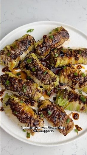 These ground chicken dumplings are wrapped in napa cabbage leaves