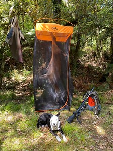 Meat Safe - Hanging Outdoor Meat Safe - Orange and Black