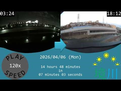 2026/04/06 Tokyo Sakai River Time Lapse / 東京境川タイムラプス(木曽東調池工事)/ Accéléré de la rivière Sakai à Tokyo
