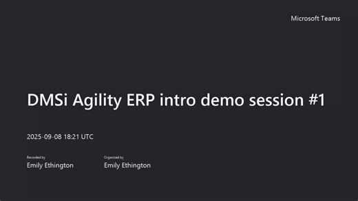 DMSi Agility Intro demo Interior Exterior Sep 8