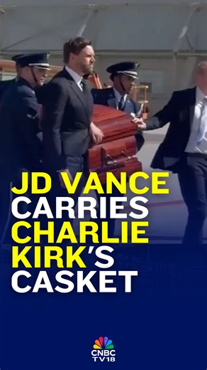 On Charlie Kirk's Final Journey To Home, JD Vance Carries His Casket To Air Force Two The 31-year-old founder of Turning Point USA was fatally shot when attending an event at Utah Valley University on September 10. #Vance #US #CharlieKirk #Arizona #CNBCTV18Digital | CNBC-TV18