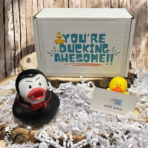 Vampire Rubber Duck Gift Box – Halloween Duck, Spooky Gift, Gothic Duck, Curated Gift Box - Etsy