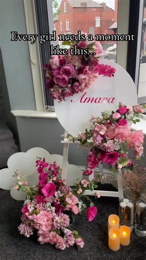 Proof that flowers candles = instant happiness 💕 What vibe does this give you? 📍 Based around Bolton and Manchester #floral #easel #welcomehome #setup #fyp
