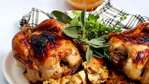 Cornish Hens with Stuffing - Culinary Hill.mp4