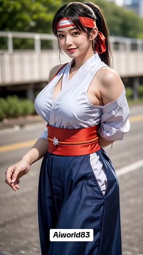 Yuri Sakazaki Cosplay - The King of Fighters AI Art