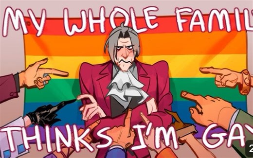 【逆转裁判/有成御成向/无授权搬运/手书】（我全家都认为我是gay）My whole family thinks l'm gay