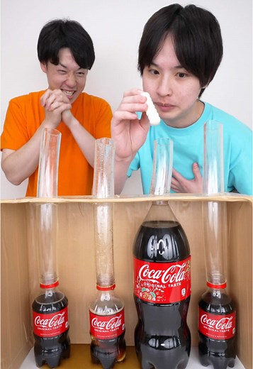 Coca-Cola Bottle Experiment: Watch the Overflow Reaction